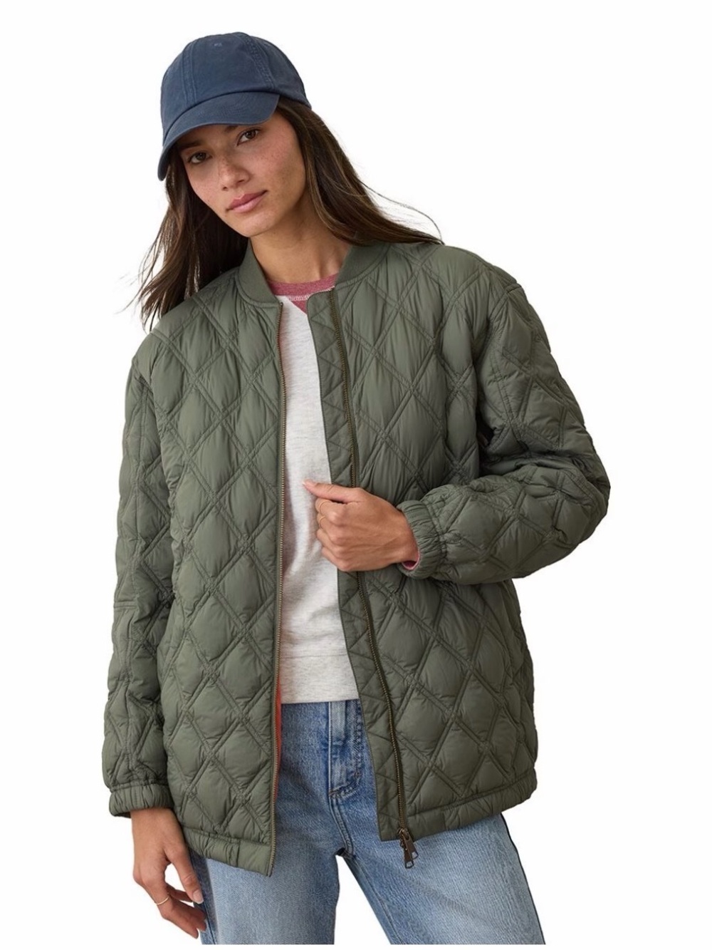 Marine Layer Marina Quilted Oversized Bomber